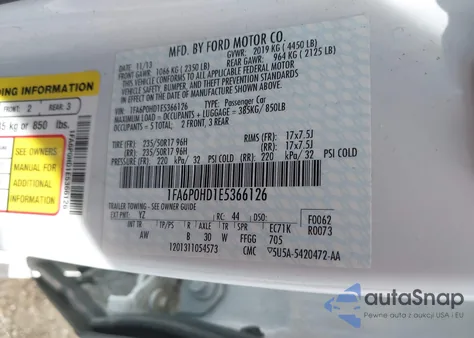 2014 Ford Fusion Se из США, поврежденный, VIN 1FA6P0HD1E5366126